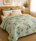 Premium Double Bed Rose Floral Comforter – Ultra Soft Reversible All Season Quilt