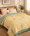 Premium Double Bed Reversible Floral Comforter – Soft & Cozy All Season Quilt