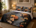Luxury 11D Printed Autumn Leaf Double Bedsheet