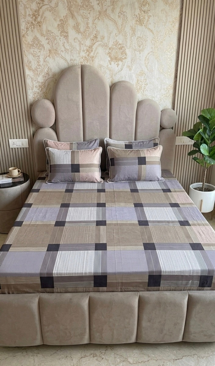 Premium 5-Piece Pure Cotton King Size Bedsheet Set