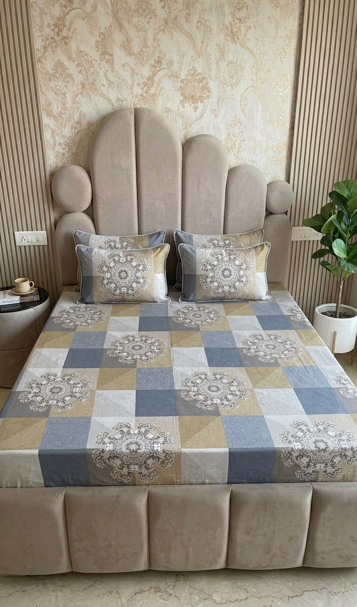 Premium 5-Piece Pure Cotton King Size Bedsheet Set