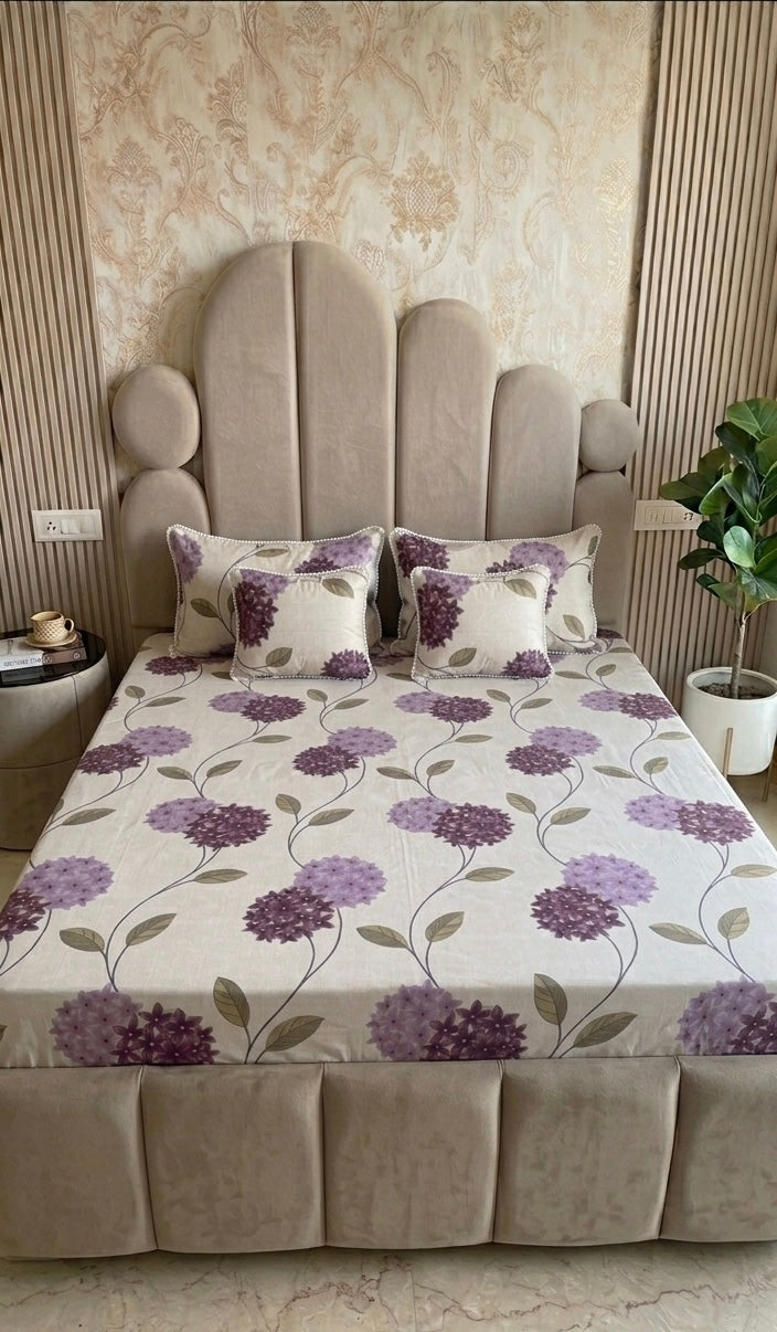 Premium 5-Piece Pure Cotton King Size Bedsheet Set